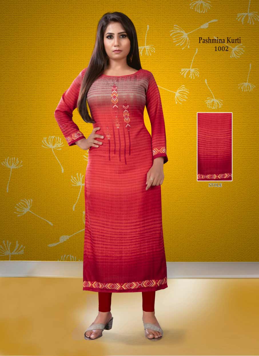 Pashmina Vol-1 Long Stitched Kurti Catalogue Set Pashmina Vol-1 Long Stitched Kurti Catalogue Set